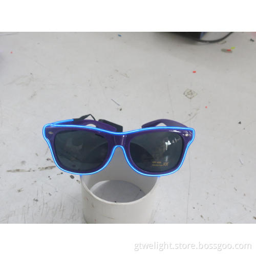 EL Lighting Flash Glasses by Button Batteries with 45cm EL Wire